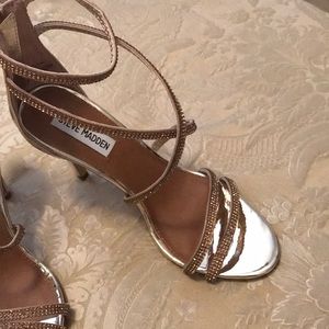 Steve Madden HARMON  gold crystal metallic pumps